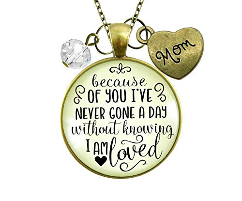 Gutsy Goodness 24inch Mom Necklace Because Of Your Love Gift from Blessed Daughter Jewelry Gutsy Goodness 24inch Mom Necklace Because Of Your Love Gift from Blessed Daughter Jewelry