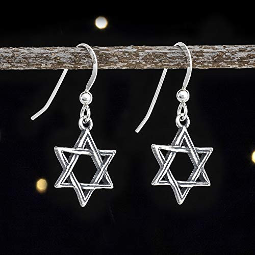 Sterling Silver Star of David Earrings - Small - Handmade  Solid .925