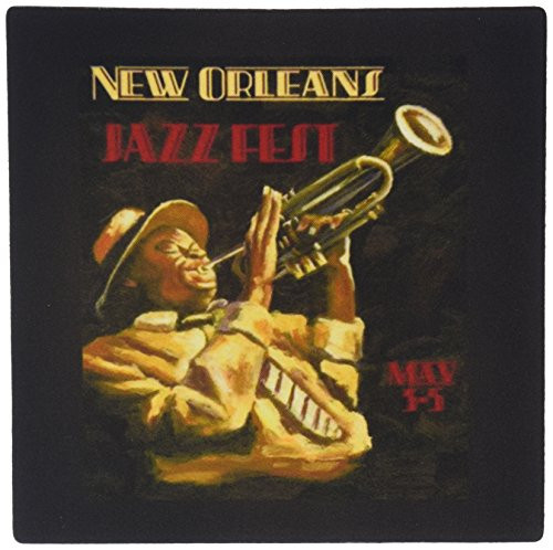 3dRose 8 x 8 x 0.25 Inches Vintage New Orleans Jazz Poster Mouse Pad (mp_155435_1) 3dRose 8 x 8 x 0.25 Inches Vintage New Orleans Jazz Poster Mouse Pad (mp_155435_1)