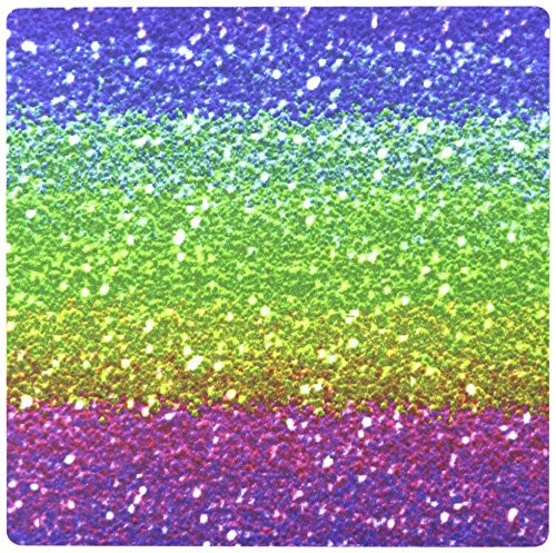 3dRose LLC 8 x 8 x 0.25 Inches Mouse Pad, Photo of Rainbow Colorful Glitter (mp_160295_1)