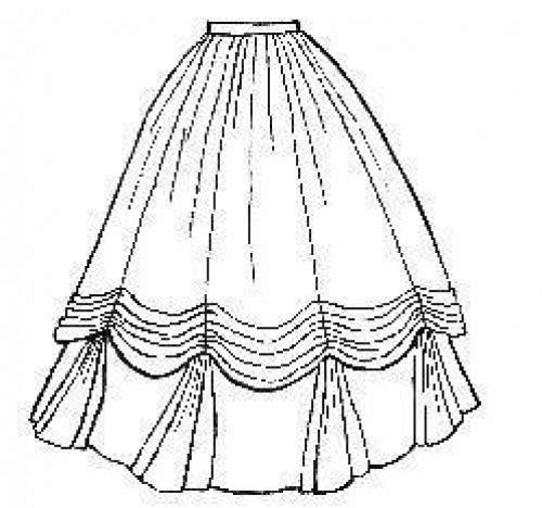 1860_s Ball Gown Skirt Pattern