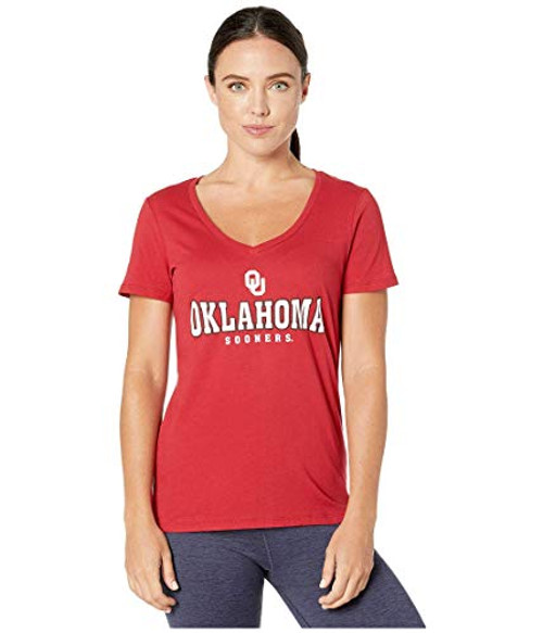 Champion College Oklahoma Sooners University V-Neck Tee Cardinal 4 XS Champion College Oklahoma Sooners University V-Neck Tee Cardinal 4 XS