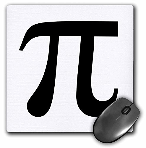 3drose Pi Symbol Math Sign Mathematical Black and White Mathematics Number - Mouse Pad