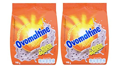 OVOMALTINE Flocos Crocantes de Chocolate 300gr. - 2 PACK   Malt Chocolate Flake 10.58 oz. - 2 PACK.