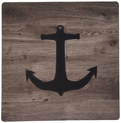 3dRose Image of Black Anchor on Weathered Oak Mouse Pad (mp_171715_1)