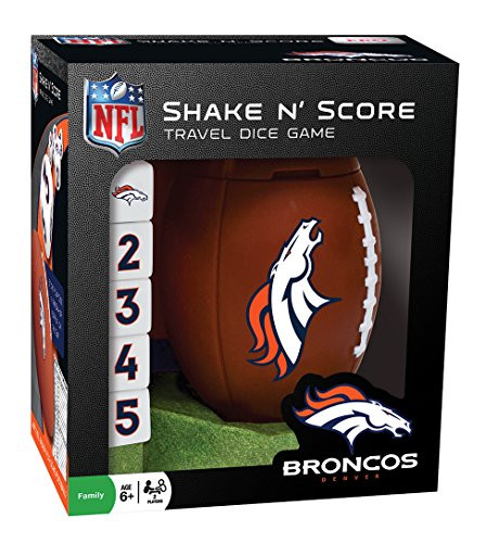 MasterPieces NFL Denver Broncos Shake N_ Score Travel Dice Game