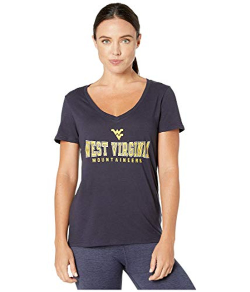 Champion College West Virginia Mountaineers University V-Neck Tee Navy 4 XS Champion College West Virginia Mountaineers University V-Neck Tee Navy 4 XS