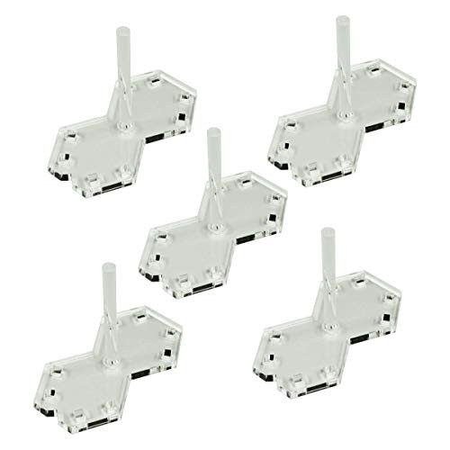 LITKO Medium Ship Flight Stands Compatible with Battleship Galaxies  1.5-inch Peg  Clear -5-