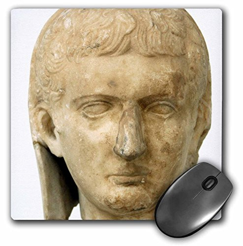 3dRose LLC 8 x 8 x 0.25 Statue of Tiberius Roman Emperor Athens Greece Prisma Mouse Pad (mp_83066_1)