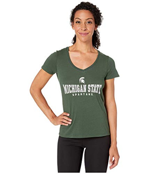 Champion College Michigan State Spartans University V-Neck Tee Dark Green 4 XS Champion College Michigan State Spartans University V-Neck Tee Dark Green 4 XS