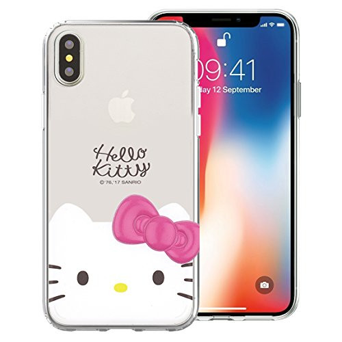 Compatible with iPhone Xs Max Case Hello Kitty Face Cute Bow Ribbon Clear Jelly Cover - Face Hello Kitty