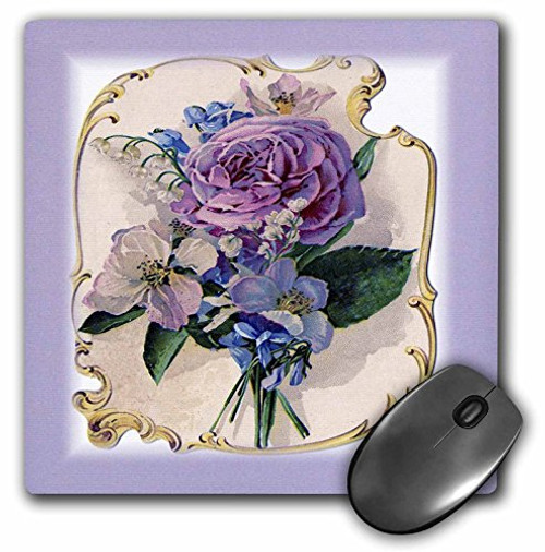 3dRose LLC 8 x 8 x 0.25 Inches Mouse Pad, Victorian Violet Flowers (mp_38923_1) 3dRose LLC 8 x 8 x 0.25 Inches Mouse Pad, Victorian Violet Flowers (mp_38923_1)