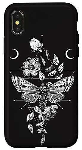 iPhone X XS Death Moth Dark Goth Girl Gift Gothic Witch Occult Wiccan Case