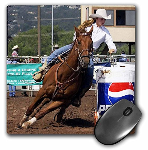 3dRose LLC 8 x 8 x 0.25 Inches Mouse Pad, Barrel Racing (mp_1157_1)