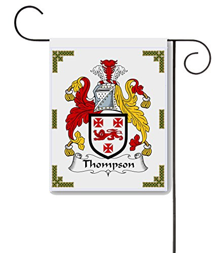 Carpe Diem Designs Thompson Coat of Arms Thompson Family Crest 11 X 15 Garden Flag  Made in The U.S.A.