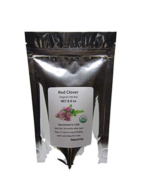 Organic Red Clover Leaf and Flowers - Trifolium pratense Leaf and Flowers C S by Nature Tea -8 oz- Organic Red Clover Leaf and Flowers - Trifolium pratense Leaf and Flowers C S by Nature Tea -8 oz-