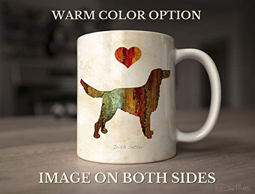 Irish Setter Dog Breed Mug by Dan Morris  Personalize with Dog Name