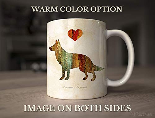 German Shepherd Dog Breed Mug by Dan Morris  Personalize with Dog Name