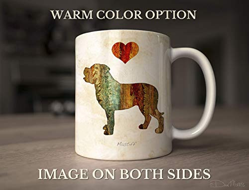 Mastiff Dog Breed Mug by Dan Morris  Personalize with Dog Name
