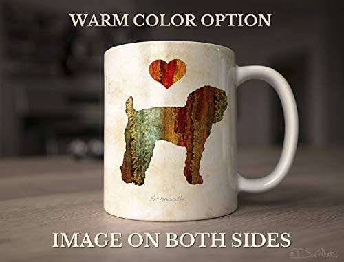 Schnoodle Dog Breed Mug by Dan Morris  Personalize with Dog Name