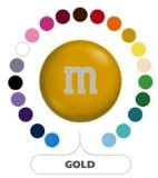 M and M_s Gold Milk Chocolate Candy 1 LB Bag