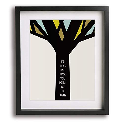 Times Like These by Foo Fighters inspired song lyric wall art print  mid century modern music poster home decor gift idea for men