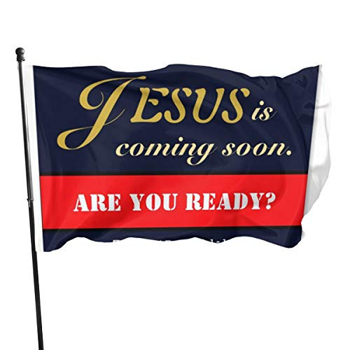 constitution n Jesus is Coming Soon Flags 3x5 ft with Brass Grommets