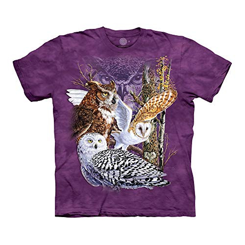 The Mountain Find 11 Owls Adult T-Shirt  Purple  3XL