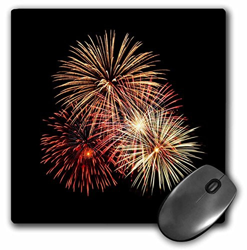 picture of colorful fireworks on black background - Mouse Pad, 8 by 8 inches (mp_201886_1)
