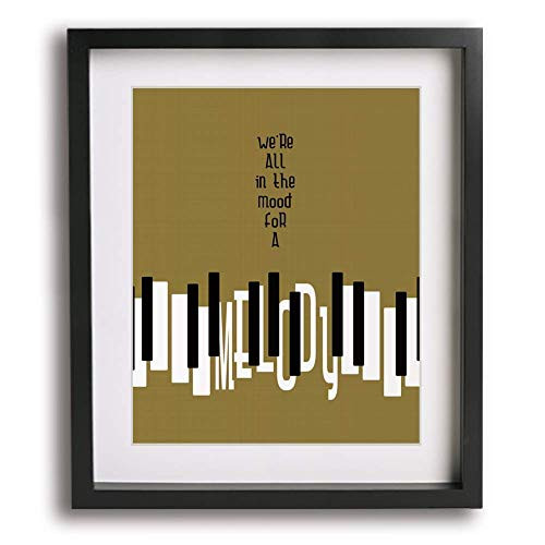Piano Man by Billy Joel inspired song lyric wall art print  mid century modern music poster home decor birthday gift idea