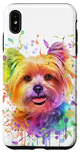 iPhone XS Max Splash Art Yorkie Dog Lover Gift Men Women Yorkshire Terrier Case