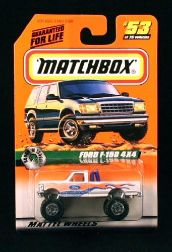 FORD F-150 4x4 WHITE Rough _N Tough Series 7 MATCHBOX 1998 Basic Die-Cast Vehicle -53 of 75-