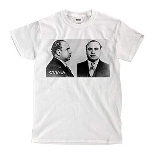 AL CAPONE Mug Shot - White Shirt -XL-