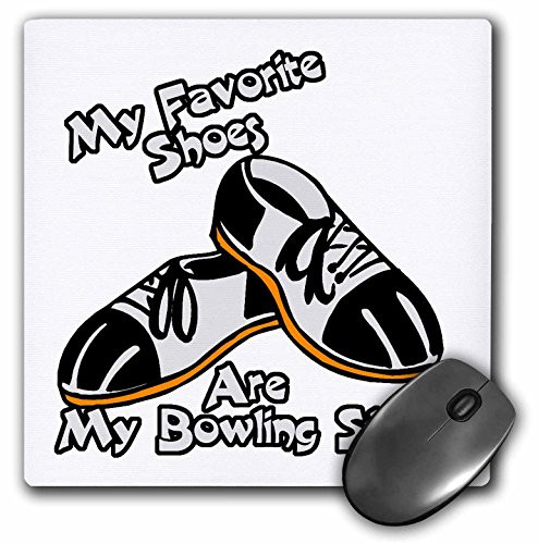 3dRose LLC 8 X 8 X 0.25 Inches Favorite Shoes Are Bowling Shoes Sports Design Mouse Pad (mp_116302_1)