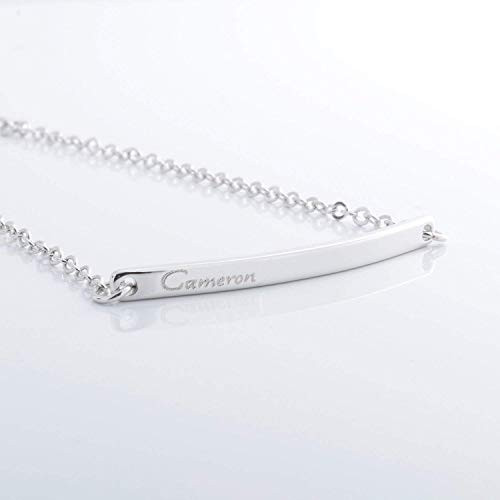 Dainty Name Bar Bracelet Item 16K gold silver Rose Gold Plated Dainty Personalized bar Plate Initial bracelet Diamond Engraving bridesmaid Birthday Best Graduation Day gift
