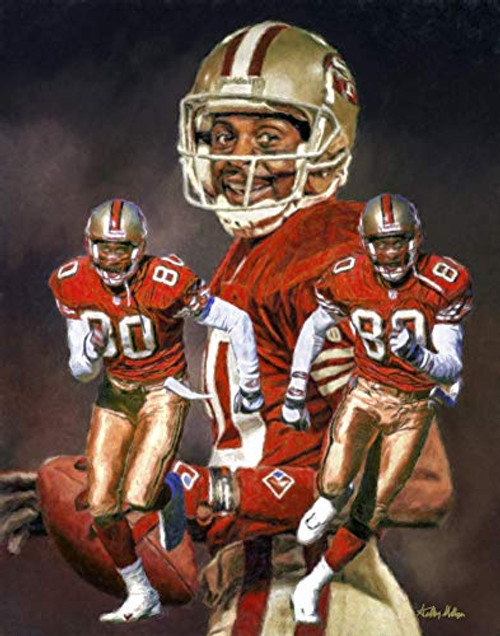 Jerry Rice San Francisco 49ers Wide Receiver NFL Football Art Print 11x14-24x30 Jerry Rice San Francisco 49ers Wide Receiver NFL Football Art Print 11x14-24x30