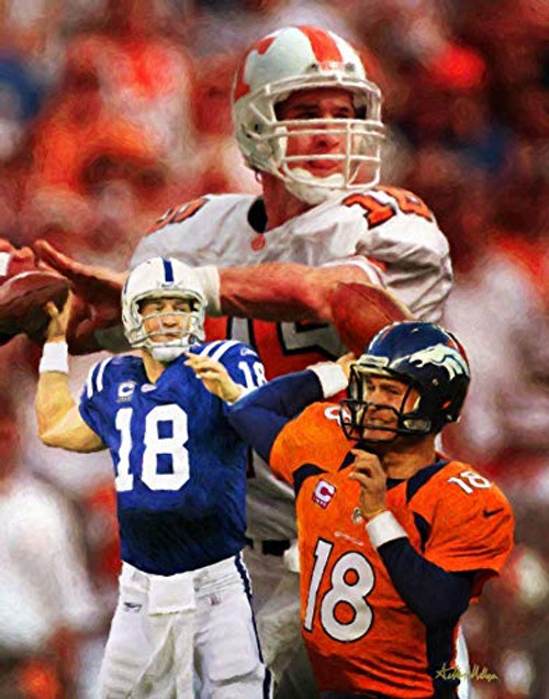 Peyton Manning Tennessee Volunteers Indy Colts Denver Broncos UT Vols NFL Football Art Print 11x14-24x30 Peyton Manning Tennessee Volunteers Indy Colts Denver Broncos UT Vols NFL Football Art Print 11x14-24x30