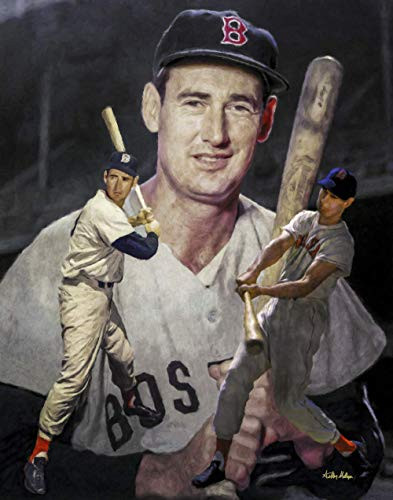 Ted Williams Boston Red Sox MLB Baseball Stadium Field Art Print 11x14-24x30