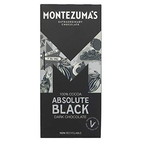 Montezuma Dark Chocolate Absolute Black Cocoa 90G -Pack of 3-