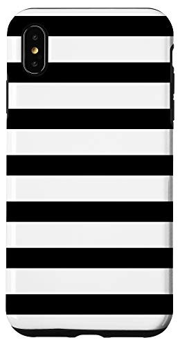 iPhone XS Max Black White Stripes Striped Modern Simple Pattern Design Case