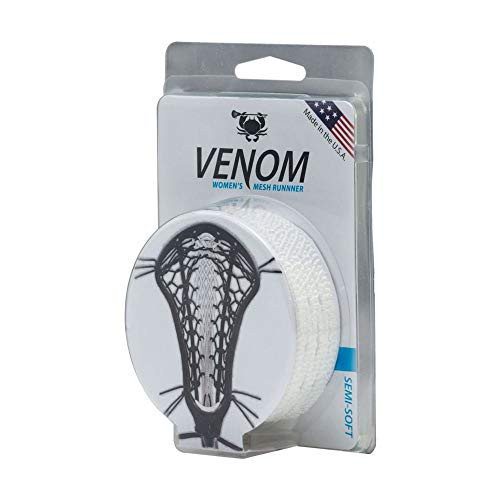 East Coast Dyes ECD Lacrosse Venom Women_s Lacrosse Mesh Runner Semi-Soft Lacrosse Mesh -White-