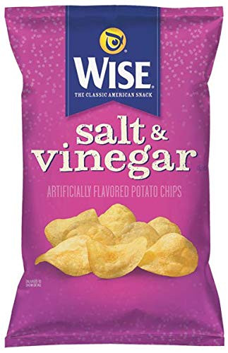 Wise Snacks Potato Chips  Salt  and  Vinegar  1.25 Ounce -36 Count-  Gluten Free