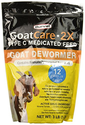 Goat Care 2X Medicated Pellets, Goat Dewormer, 3 Pound Package - Part #: 001-0311