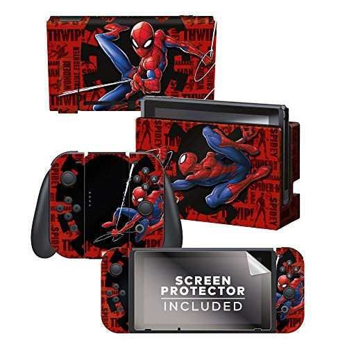 Controller Gear Authentic and Official Licensed Nintendo Switch Skin Marvel - Spider-Man inch Web Slingerinch  - Nintendo Switch