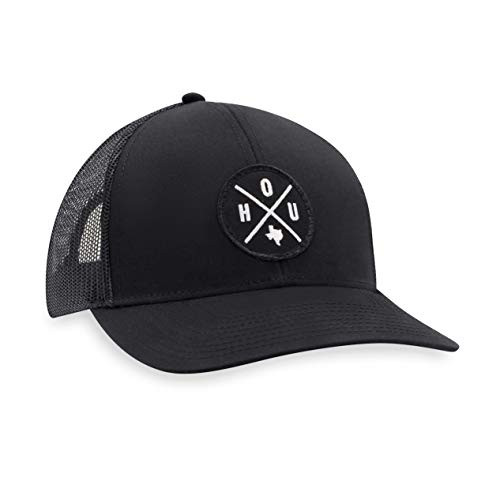 Houston Hat - HOU Trucker Hat Baseball Cap Snapback Golf Hat -Black-