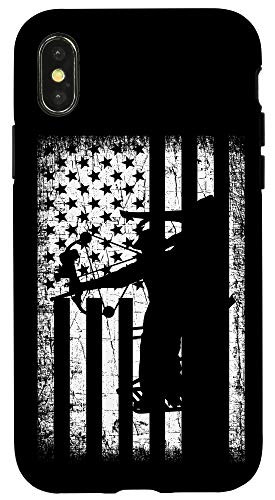 iPhone X XS Bow Hunting American Flag Deer Hunter Gift Case