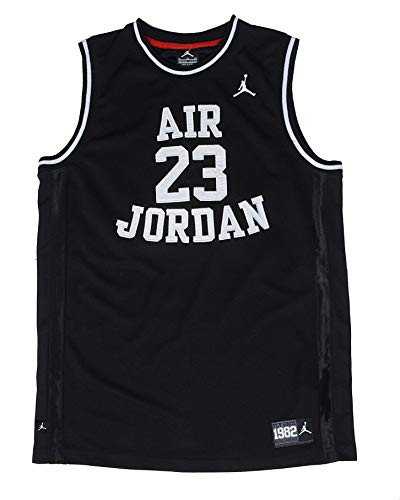 Nike Air Jordan Little Boys_ Youth Classic Mesh Jersey Shirt -7  Black White-