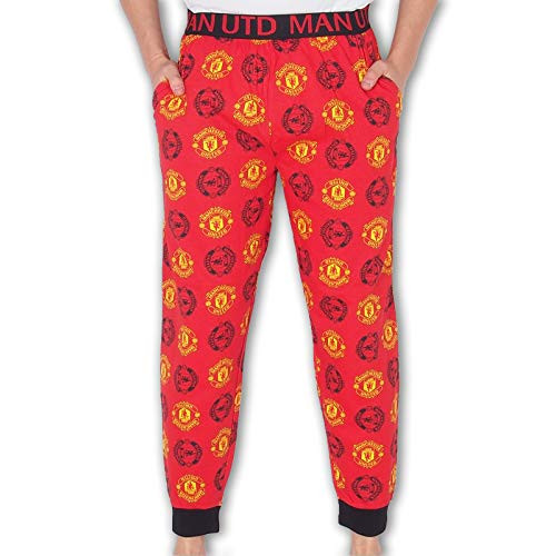 Manchester United FC Official Mens Lounge Pants Pajama Bottoms Red Medium Manchester United FC Official Mens Lounge Pants Pajama Bottoms Red Medium