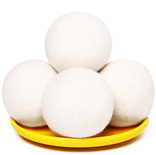 Wool Dryer Balls Organic XL 2.95inch  New Zealand Wool Reusabel Natural Fabric Softener Laundry Handmade Wool Dryer Balls Dryer Sheets Alternative for Baby Safe Hypoallergenic