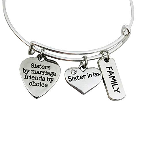 Sister in Law Bracelet Jewelry Gift Sisters By Marriage Friends By Choice